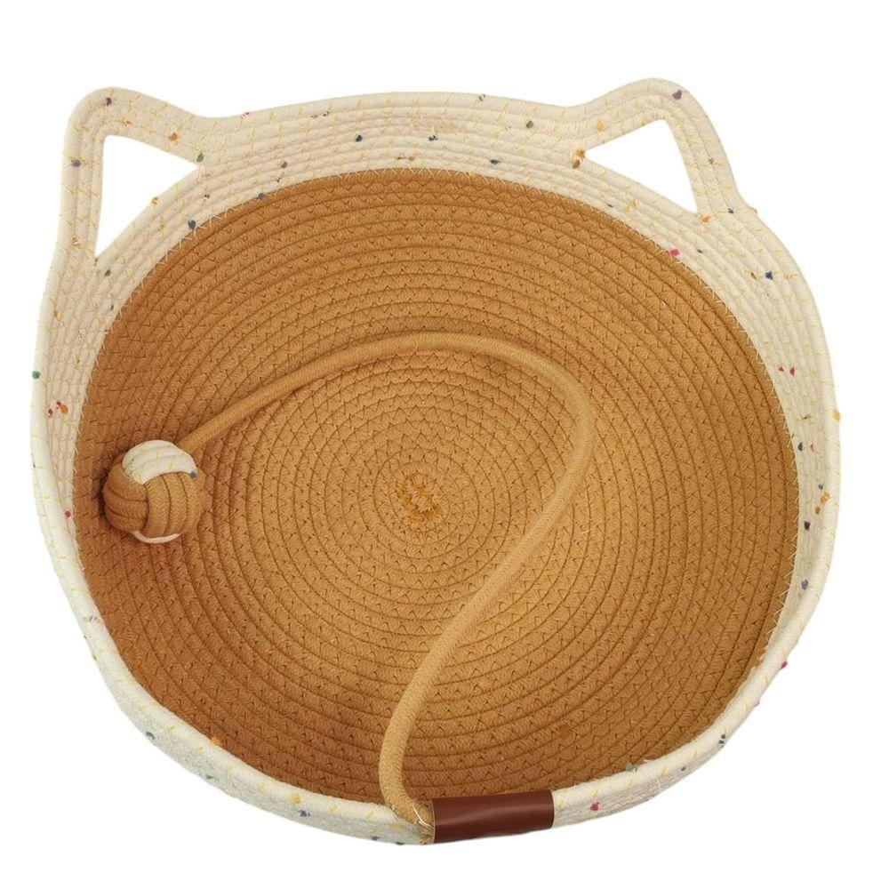 Cama De Gato Arranhador Ninho Cestinho Pet Brinquedo Bolinha Animais Estimaçao Confortavel Petshop Casa - 4