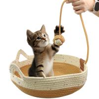 Cama De Gato Arranhador Ninho Cestinho Pet Brinquedo Bolinha Animais Estimaçao Confortavel Petshop Casa - 1
