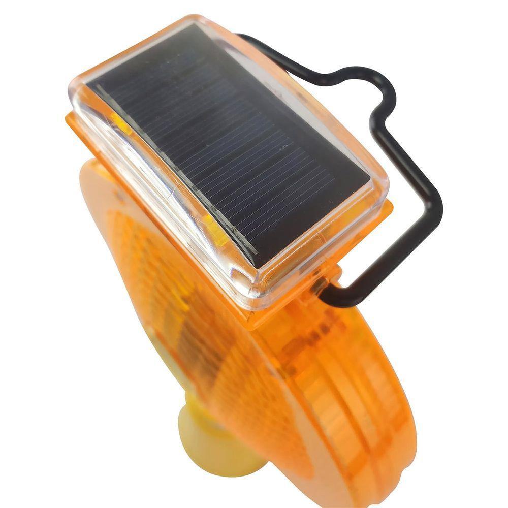 Sinalizador Viario Solar Kit 12 Uni Segurança Sinalizaçao Cone Estrada Pista Rodovia Rua Evita Acidentes Iluminaçao - 2