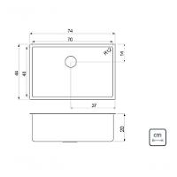 Cuba Tramontina Design Collection Quadrum 70 Em Inox Acabamento Acetinado Com Acessórios - 2