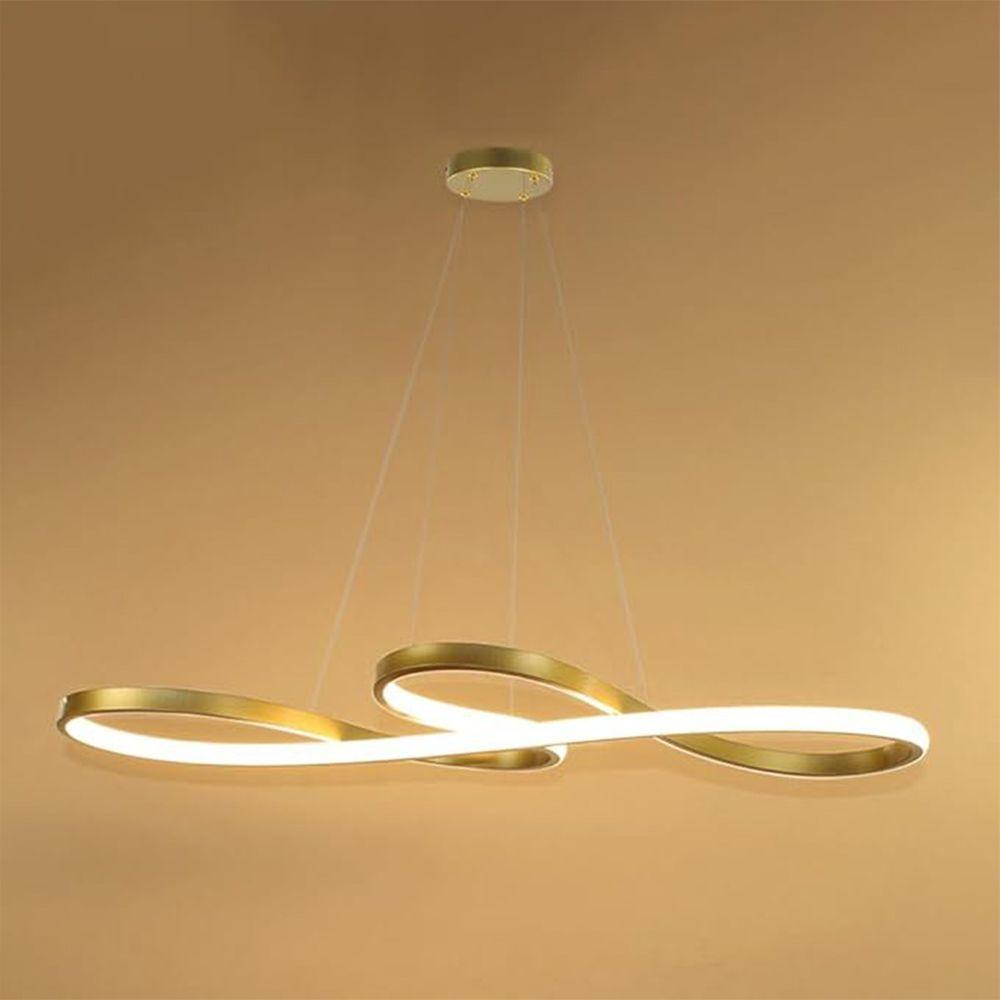 Lustre Pendente Arco Infinito Led 3 Em 1 Recepçao Restaurante Hall De Entrada Hotel Sala De Jantar Residencial Comercial - 2