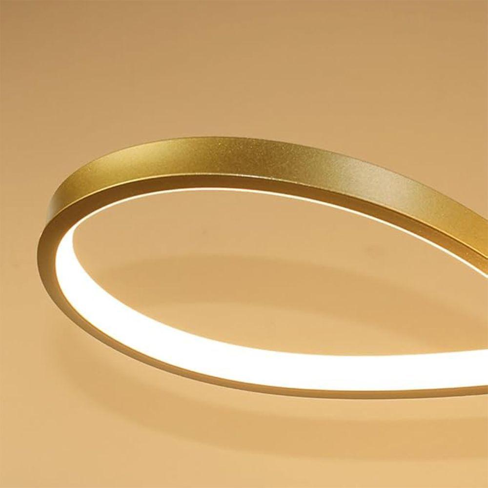 Lustre Pendente Arco Infinito Led 3 Em 1 Recepçao Restaurante Hall De Entrada Hotel Sala De Jantar Residencial Comercial - 6