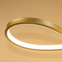 Lustre Pendente Arco Infinito Led 3 Em 1 Recepçao Restaurante Hall De Entrada Hotel Sala De Jantar Residencial Comercial - 6