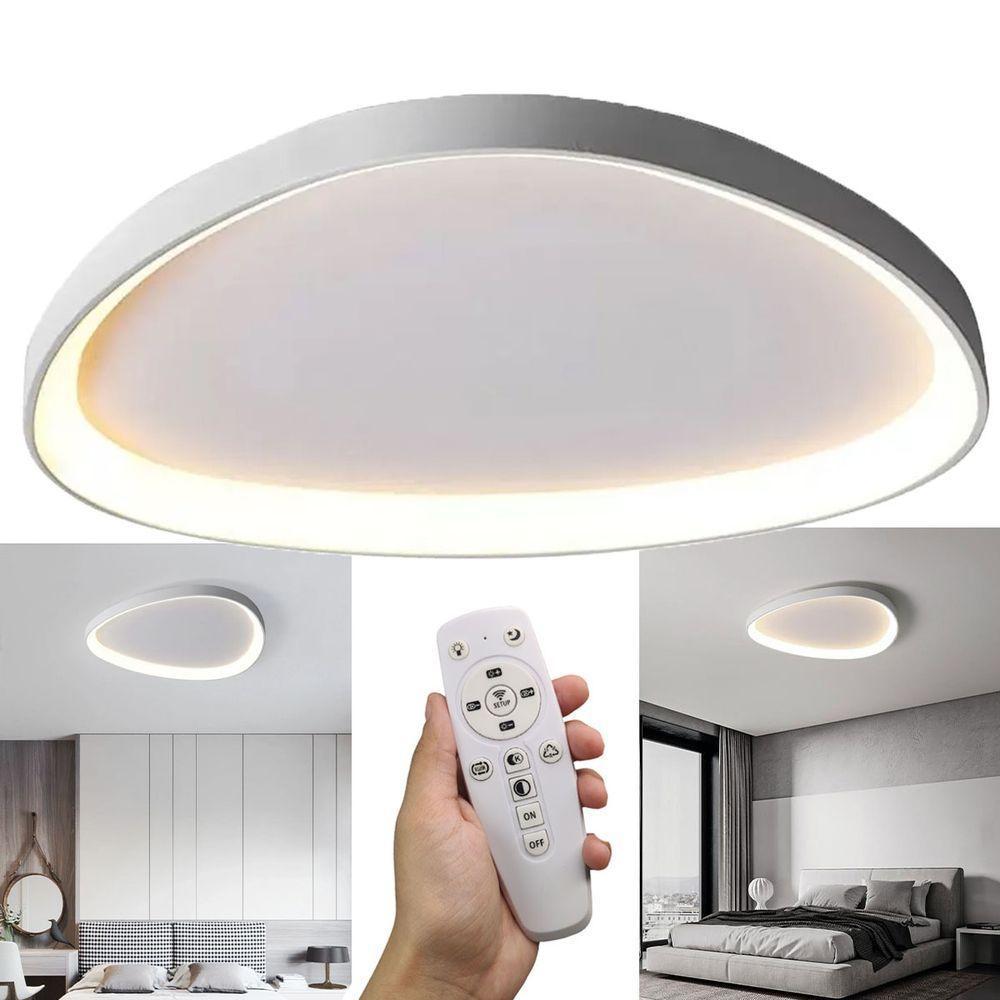 Luminaria Paflon Sobrepor Led 3 Tons Ajustavel Controle Remoto Luz Teto Iluminaçao Decoraçao Casa Sala Quarto Comercio - 1