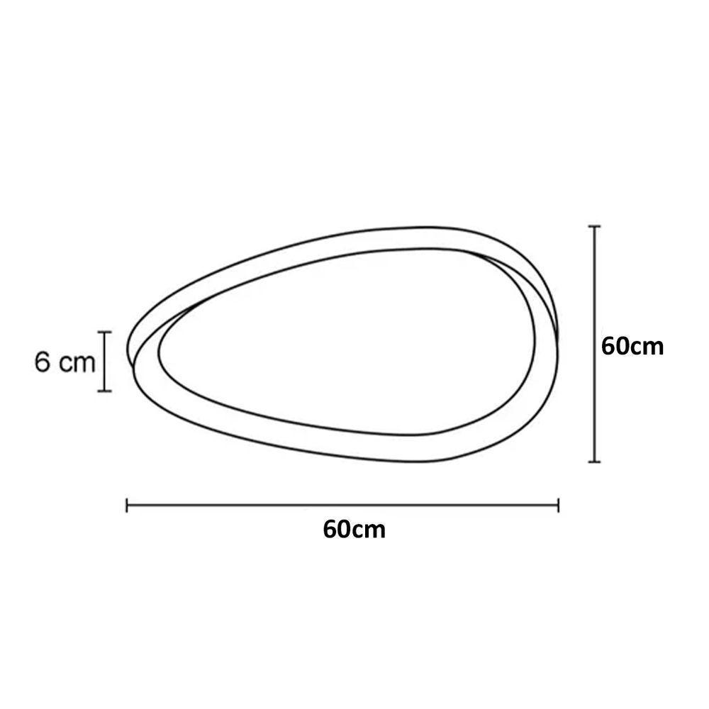 Luminaria Paflon Sobrepor Led 3 Tons Ajustavel Controle Remoto Luz Teto Iluminaçao Decoraçao Casa Sala Quarto Comercio - 4