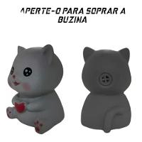 Gatinho Gato Fofo Guidao Bike Motocicleta Buzina Som Led Sinalizaçao Passeio Segurança Decoraçao Cor Da Luz Camuflado - 3