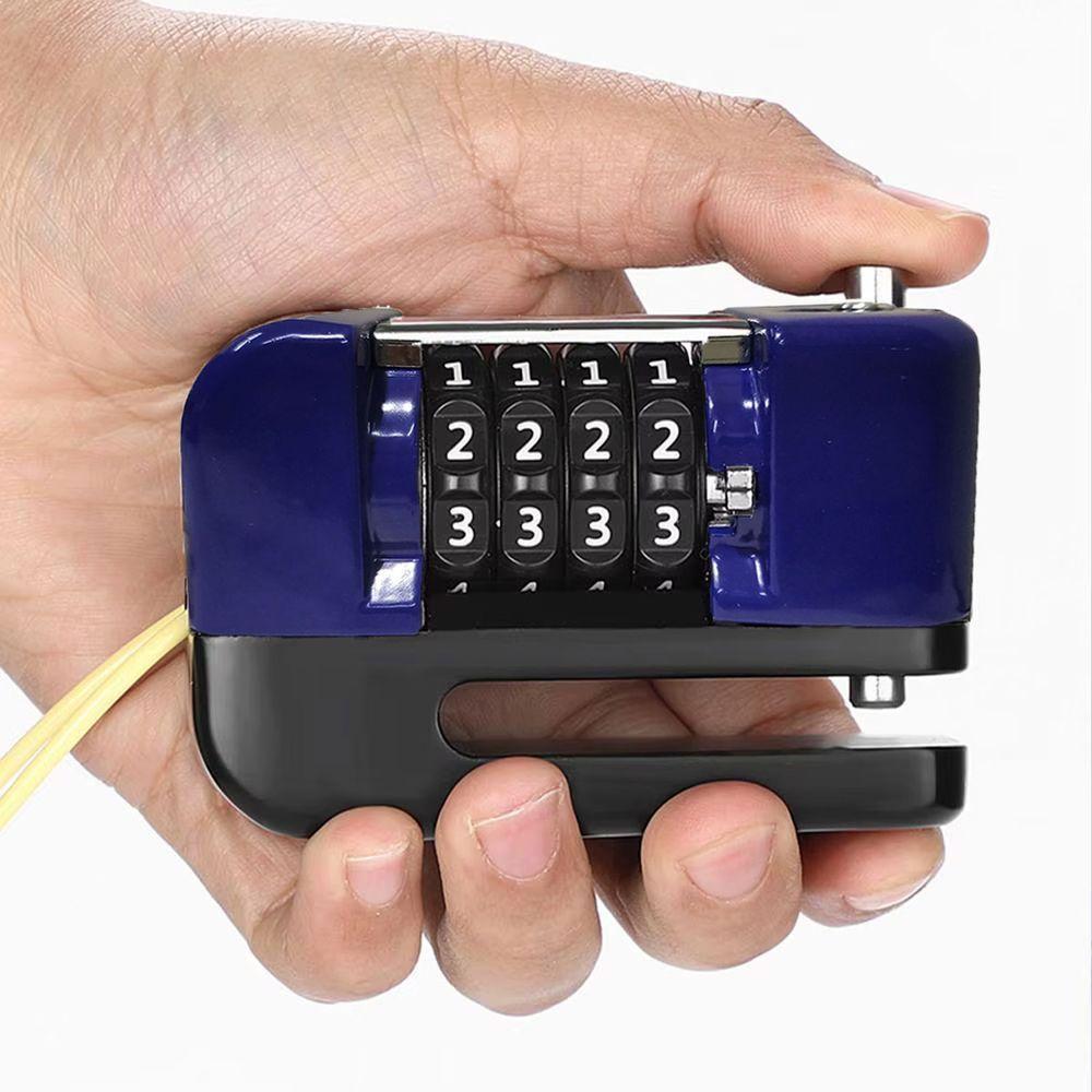 Trava De Disco Freio Antifurto Moto Bike Motocicleta Bicicleta Senha 4 Digitos Cadeado Resistente Proteçao Segurança - 3