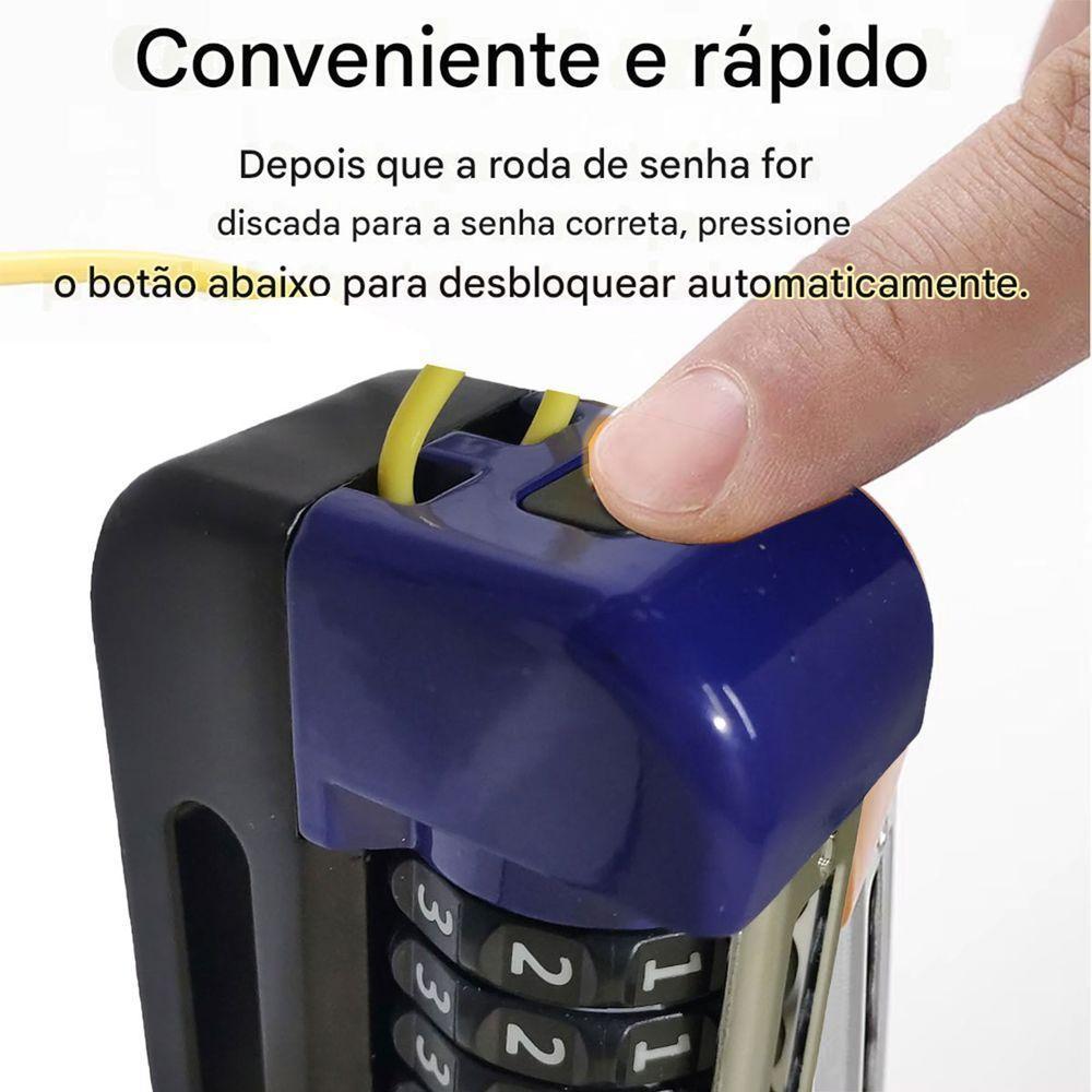 Trava De Disco Freio Antifurto Moto Bike Motocicleta Bicicleta Senha 4 Digitos Cadeado Resistente Proteçao Segurança - 4