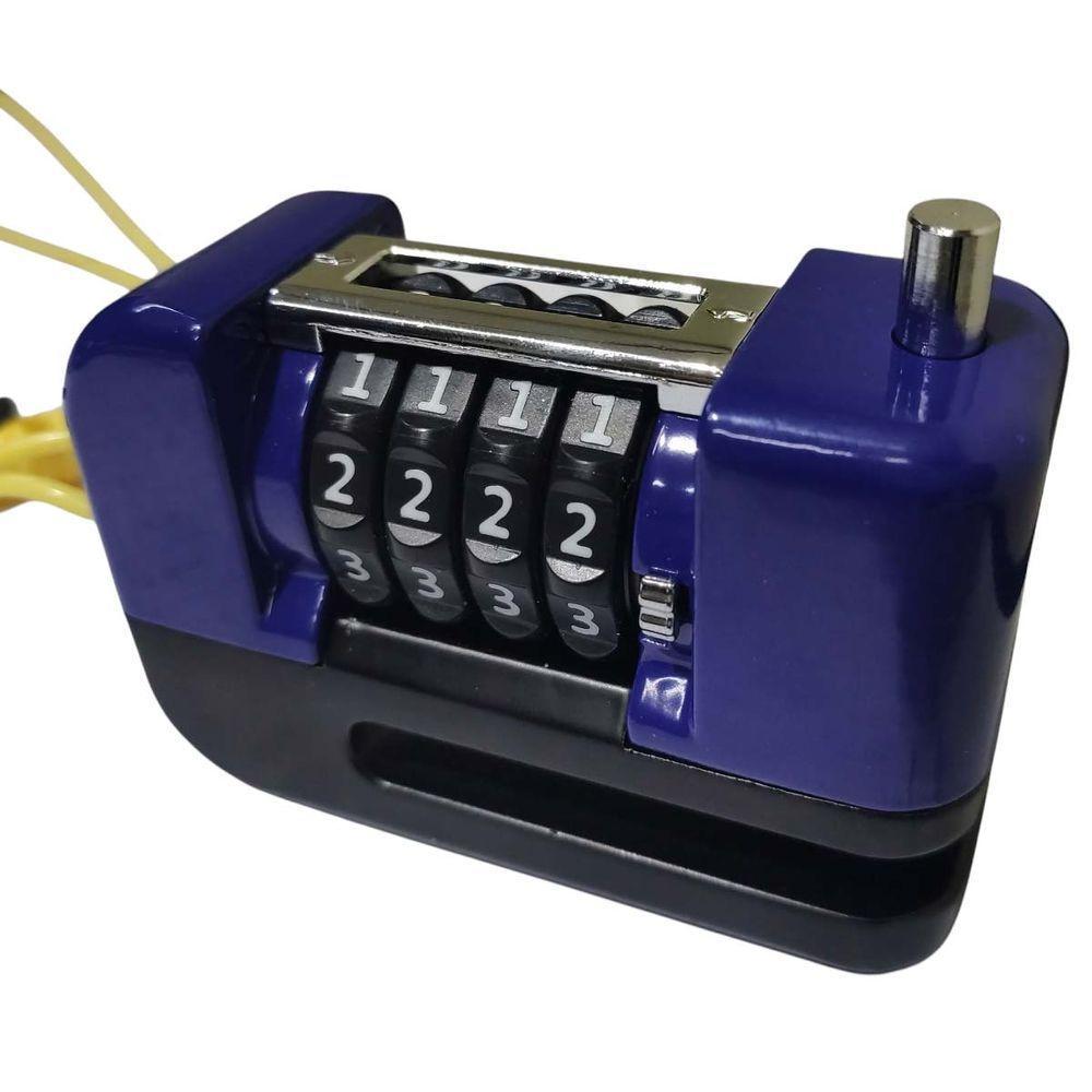 Trava De Disco Freio Antifurto Moto Bike Motocicleta Bicicleta Senha 4 Digitos Cadeado Resistente Proteçao Segurança - 6