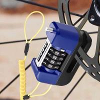 Trava De Disco Freio Antifurto Moto Bike Motocicleta Bicicleta Senha 4 Digitos Cadeado Resistente Proteçao Segurança - 2
