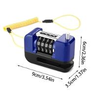 Trava De Disco Freio Antifurto Moto Bike Motocicleta Bicicleta Senha 4 Digitos Cadeado Resistente Proteçao Segurança - 5