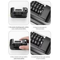 Trava De Disco Freio Antifurto Moto Bike Motocicleta Bicicleta Senha 4 Digitos Cadeado Resistente Proteçao Segurança - 8