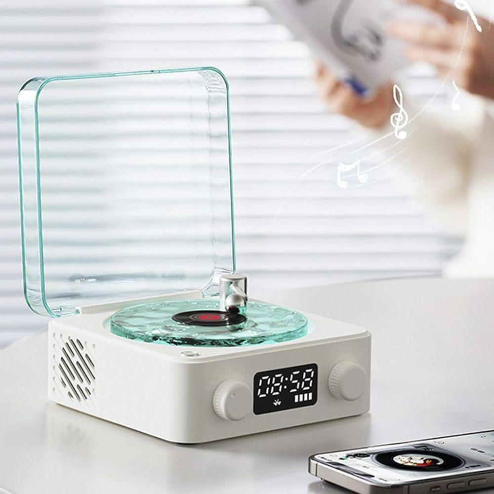 Caixa De Som Vinil Toca Disco Vitrola Usb Bluetooth Cartao Tf Luminaria Musica Recarregavel Usb Portatil - 6