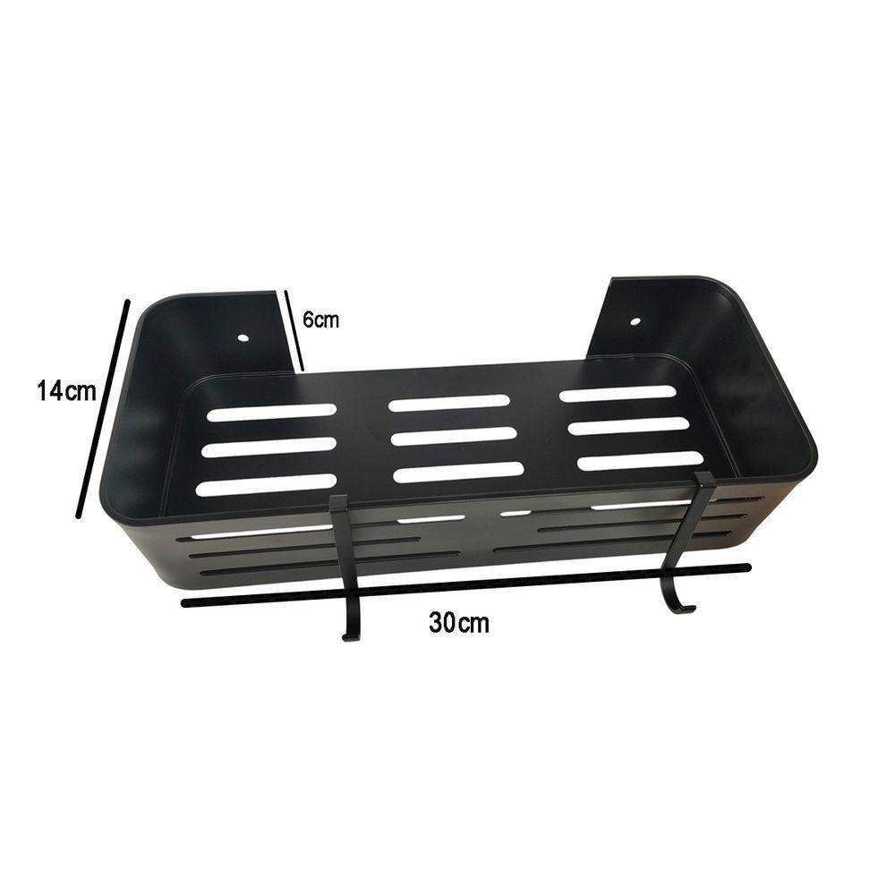 Suporte Porta Shampoo Prateleira Banheiro Box Organizaçao Gancho Utensilios Casa Lavanderia Cozinha Multiuso Resistente - 4