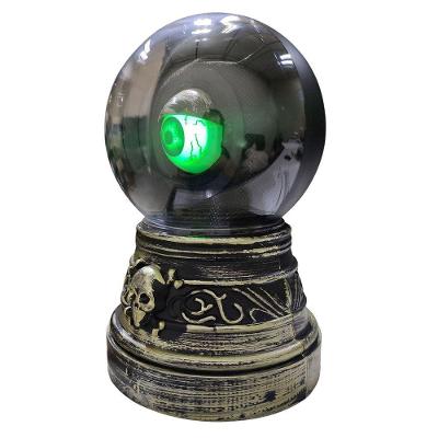 Bola Cristal Olho Hallowen Acende Mexe Decoraçao Festa Susto Som Campainha Terror Horripilante Assombraçao