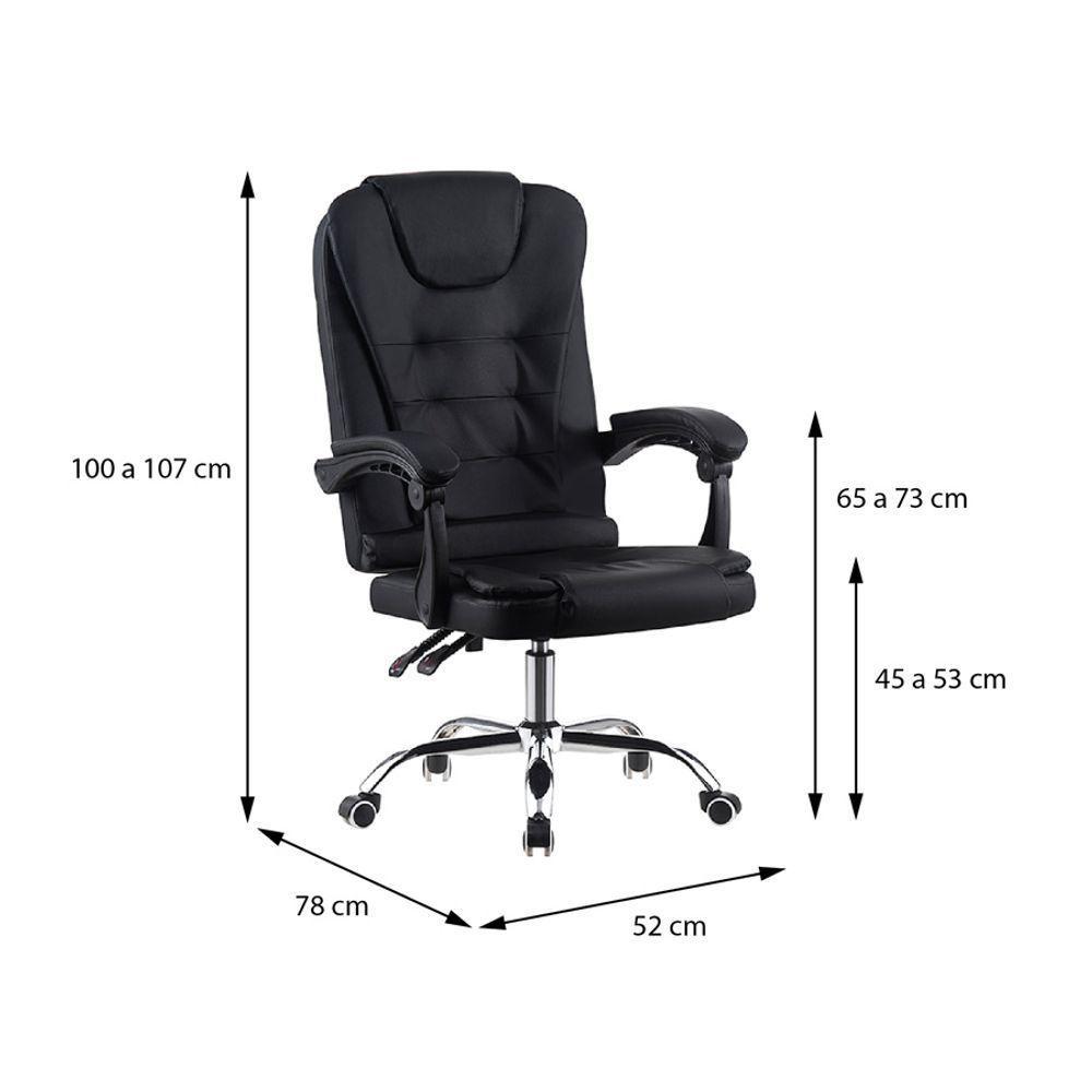 Cadeira Office Jacarta - Preta - 4