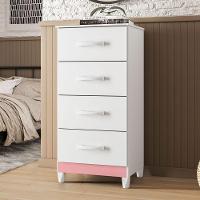 Cômoda Mobi Biflex Branco Fosco Liso-rosa Matte - Albatroz Móveis