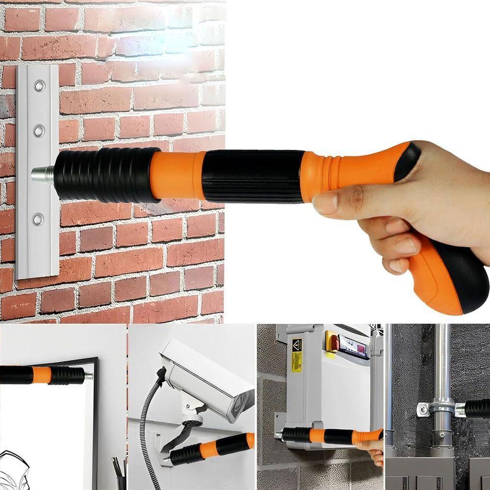 Pistola De Fixaçao Finca Pino Prego Rebitadeira Açao Direta Epi Gesso Alvenaria Drywall Obra Construçao Acessorios - 9
