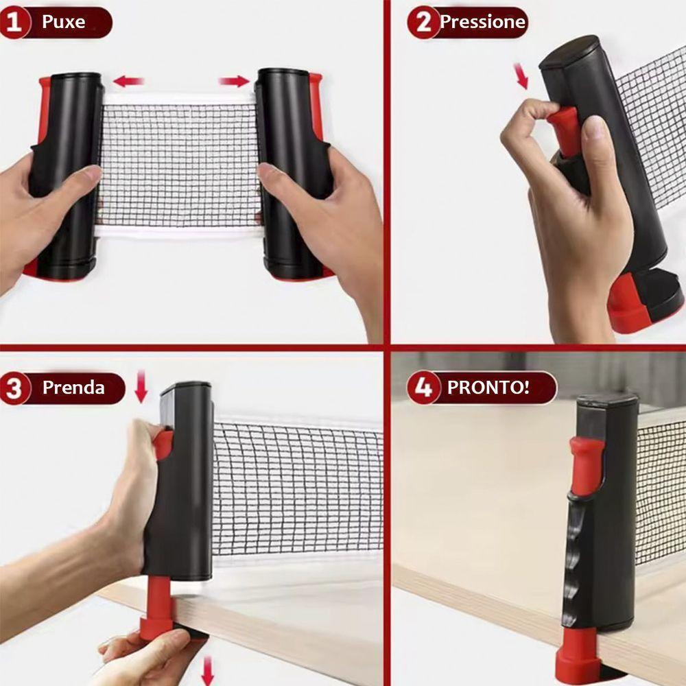 Rede De Ping Pong Retratil Extensivel Treino Jogo Esporte Tenis De Mesa Resistente Portatil Recreaçao - 7