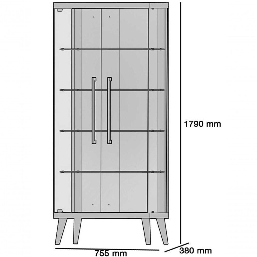 Cristaleira Tifanny Off White - Imcal Móveis - 7