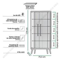 Cristaleira Tifanny Off White - Imcal Móveis - 6