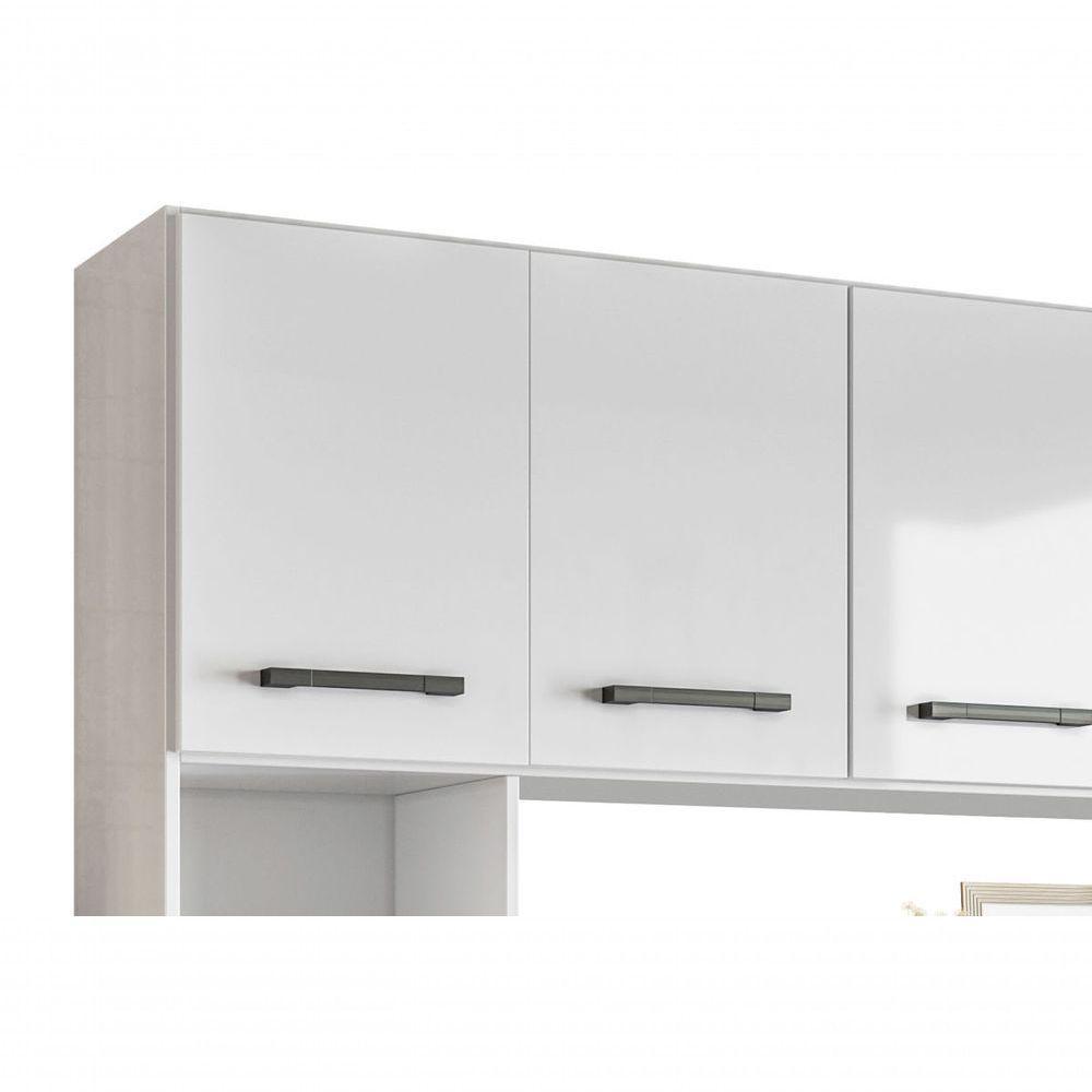 Cozinha Suspensa 07 Portas 02 Gavetas Branco Juliete - Nicioli - 4