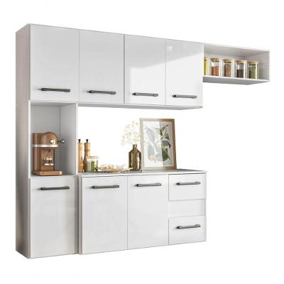 Cozinha Suspensa 07 Portas 02 Gavetas Branco Juliete - Nicioli