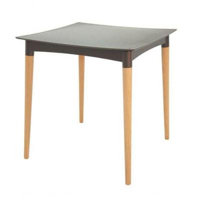 Mesa Tramontina Diana Marrom Com Pernas De Madeira