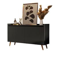 Buffet Aparador Retrô Delux 4 Portas Preto - Moveisaqui - 1