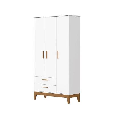 Roupeiro Flip 3 Portas 2 Gavetas Branco Fosco