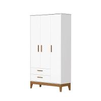 Roupeiro Flip 3 Portas 2 Gavetas Branco Fosco - 1