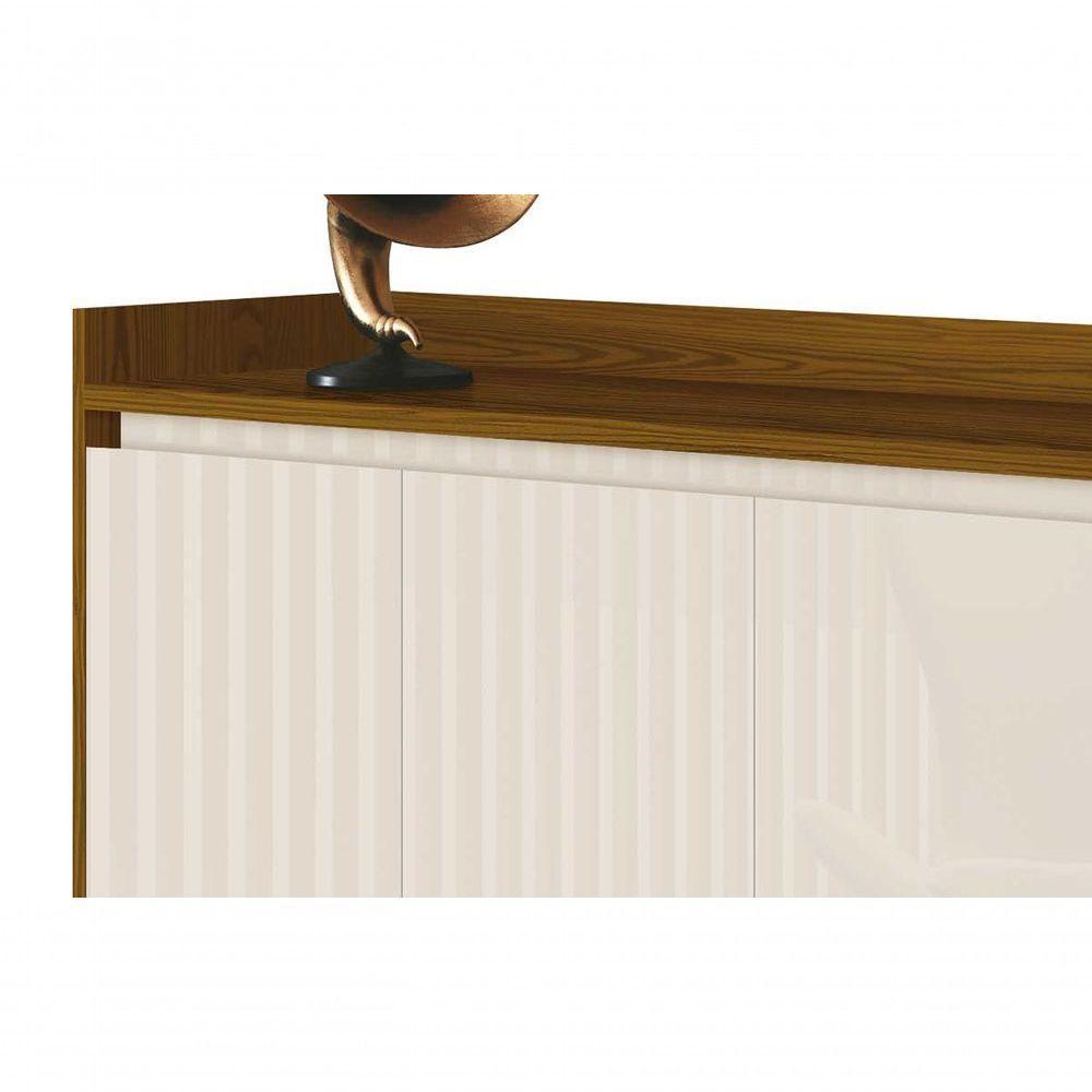 Buffet Aparador Retrô Clássico 4 Portas Freijó Com Offwhite - Moveisaqui - 3