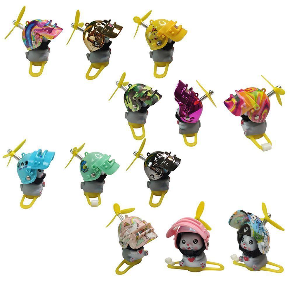 Gatinho Gato Fofo Guidao Bike Motocicleta Buzina Som Led Sinalizaçao Passeio Segurança Decoraçao Cor Da Luz Azul Claro - 1