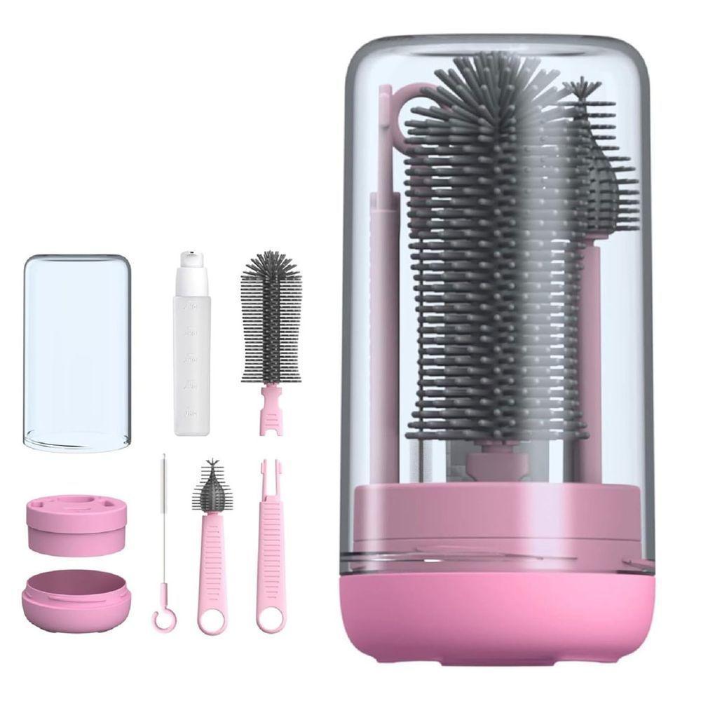 Kit Escova De Limpeza 4 Em 1 Mamadeira Copo Garrafa Bebe Criança Limpeza Higiene Bolsa Passeio Mala Viagem - 9