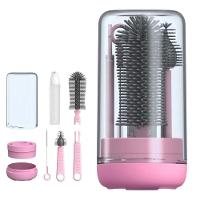 Kit Escova De Limpeza 4 Em 1 Mamadeira Copo Garrafa Bebe Criança Limpeza Higiene Bolsa Passeio Mala Viagem - 9