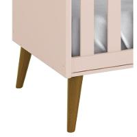 Berço Americano Théo New Rosa Fosco Com Madeira - Moveisaqui - 3