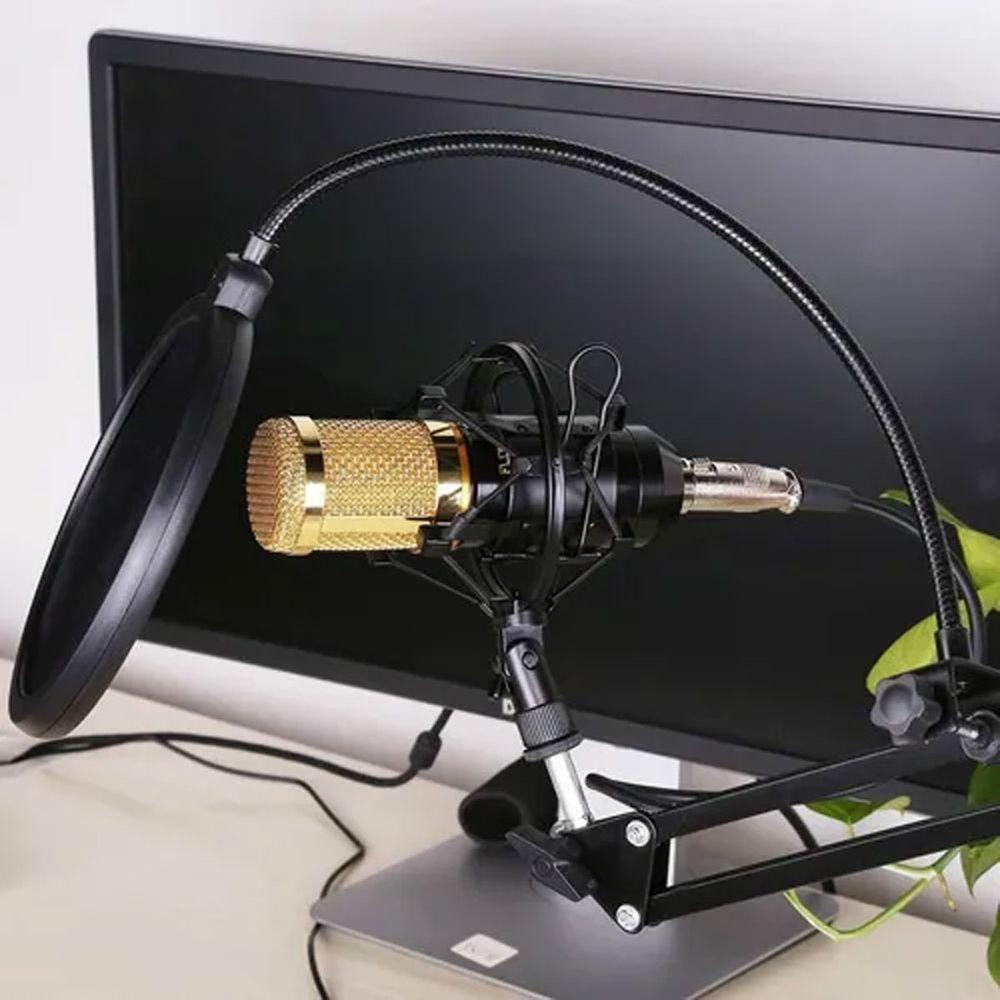 Microfone Condensador Profissional Mesa De Som Controladora Gravaçao De Audio Podcast Streaming Live Transmissao Ao Vivo - 3