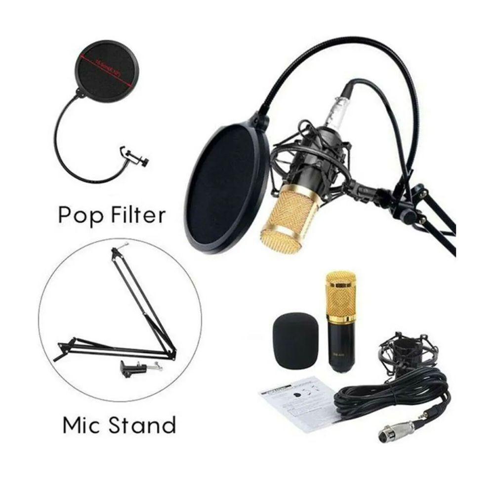 Microfone Condensador Profissional Mesa De Som Controladora Gravaçao De Audio Podcast Streaming Live Transmissao Ao Vivo - 7