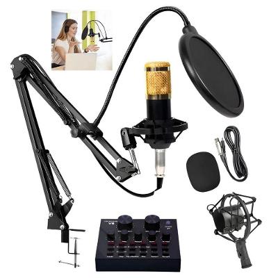 Microfone Condensador Profissional Mesa De Som Controladora Gravaçao De Audio Podcast Streaming Live Transmissao Ao Vivo