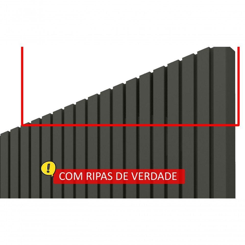 Home Suspenso 2.3 Ripado Com Led Nobre Grafite Com Off White - Gelius Móveis - 5