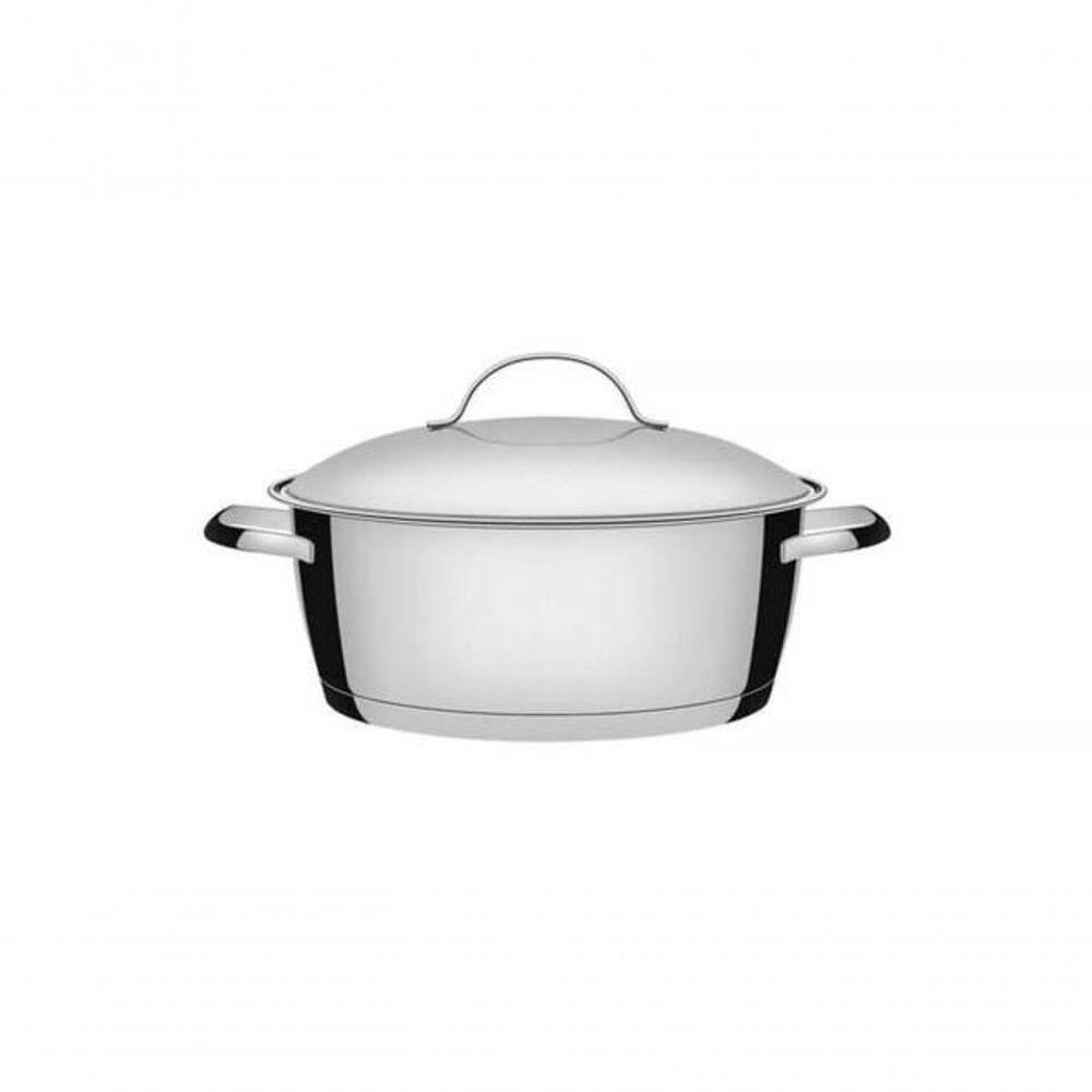 Caçarola Rasa 22cm Tramontina Allegra Em Aço Inox - 1