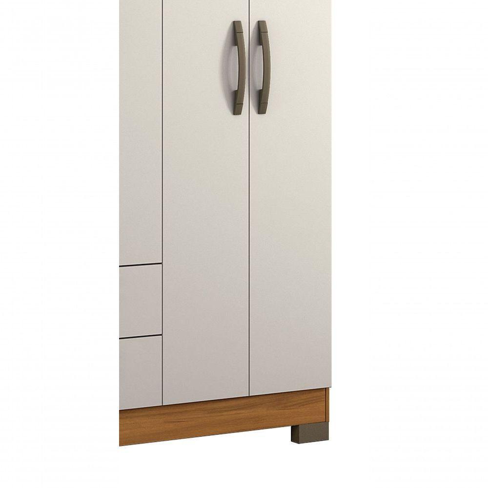 Guarda-roupa 6 Portas Tairus Freijó Com Off White - Moveisaqui - 4