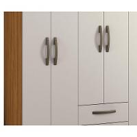 Guarda-roupa 6 Portas Tairus Freijó Com Off White - Moveisaqui - 3