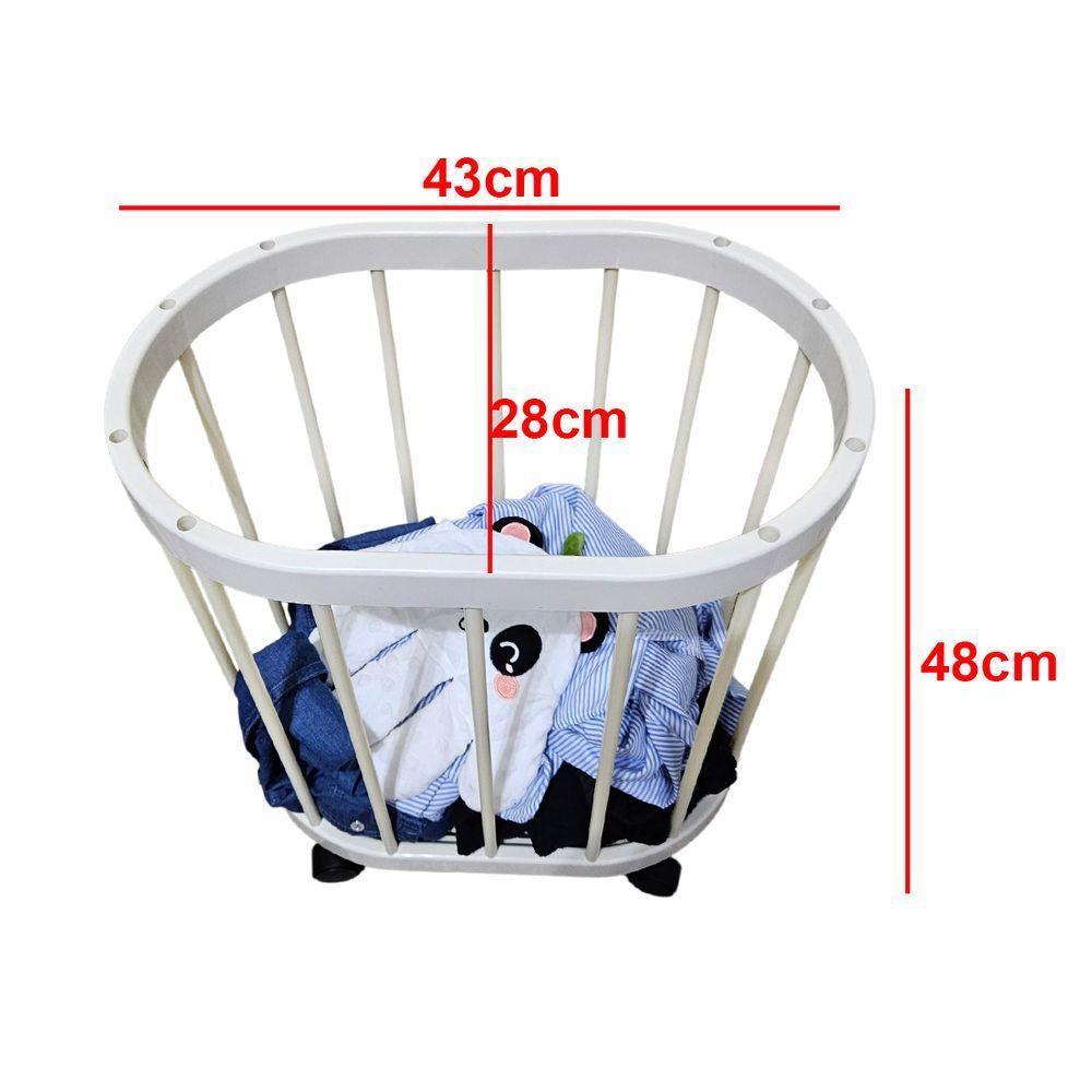 Cesto Carrinho Organizador Multiuso Rodinhas Objetos Roupas Acessorios Organizaçao Casa Sala Banheiro Cozinha Salao - 3