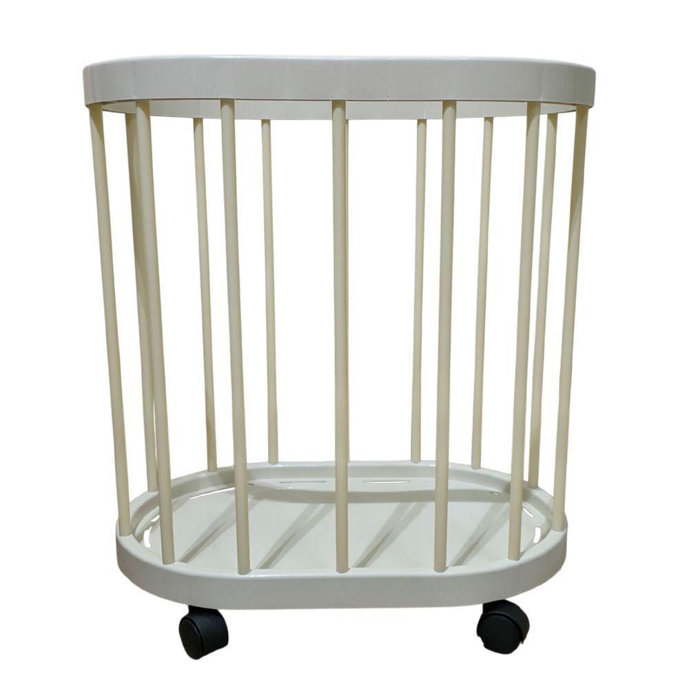 Cesto Carrinho Organizador Multiuso Rodinhas Objetos Roupas Acessorios Organizaçao Casa Sala Banheiro Cozinha Salao - 6