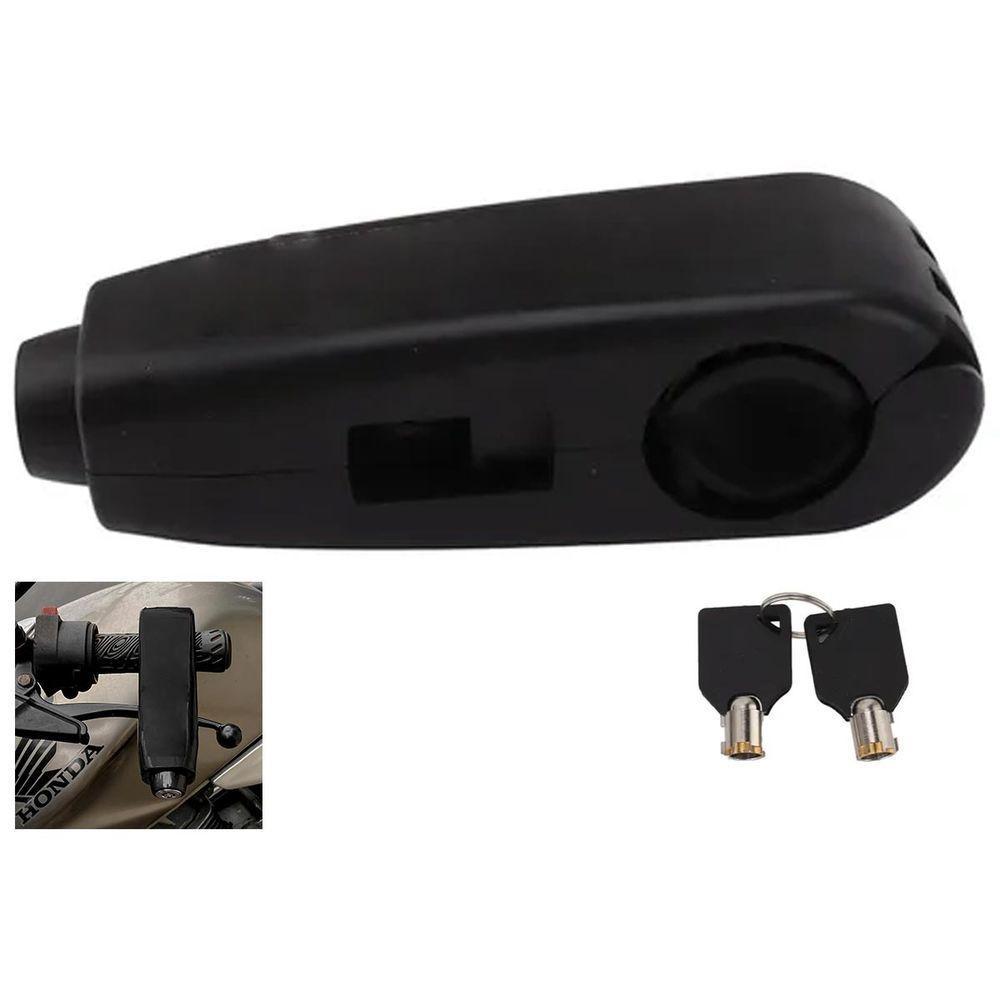 Trava De Manete Moto Manopla Guidao Freio Embreagem Cadeado Antifurto Acelerador Motocicleta Bicicleta Bike Proteçao - 1