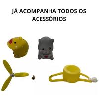 Gatinho Gato Fofo Guidao Bike Motocicleta Buzina Som Led Sinalizaçao Passeio Segurança Decoraçao Cor Da Luz Rosa Escuro - 4