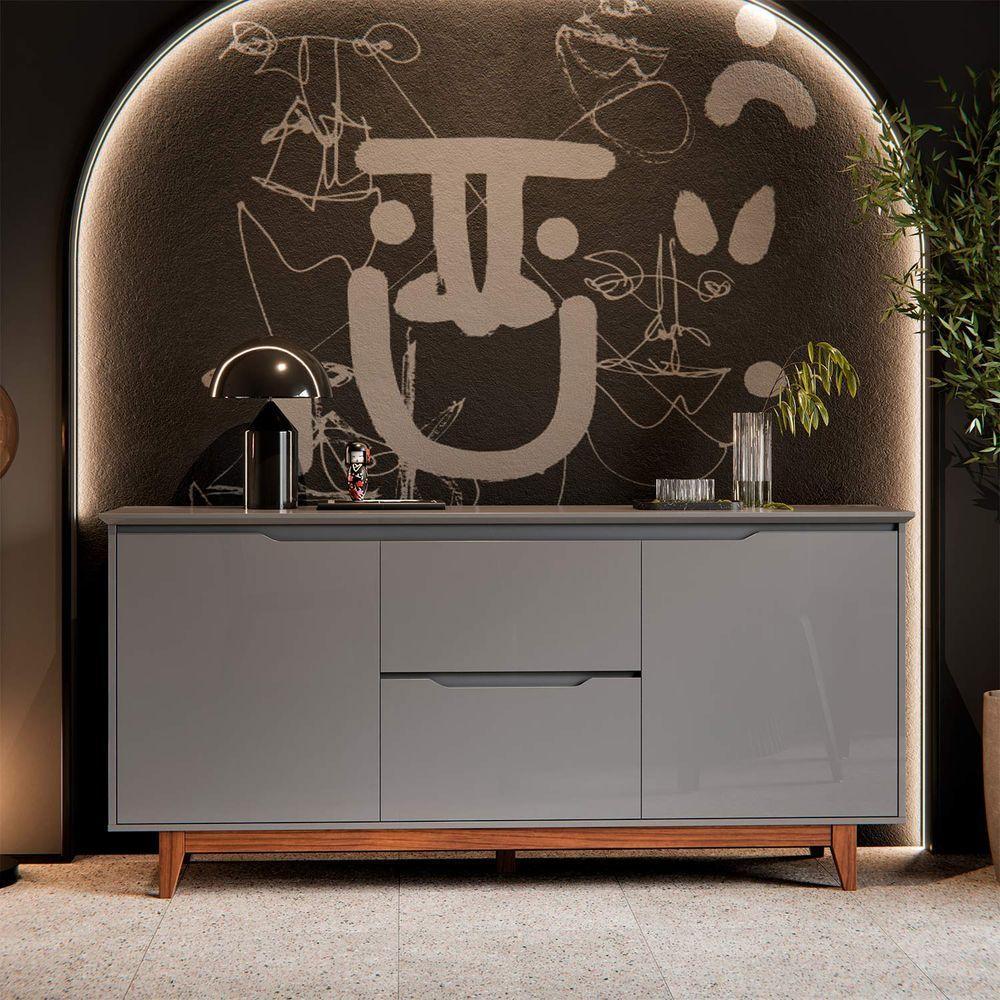 Buffet 2 Portas Flow Cinza - 2