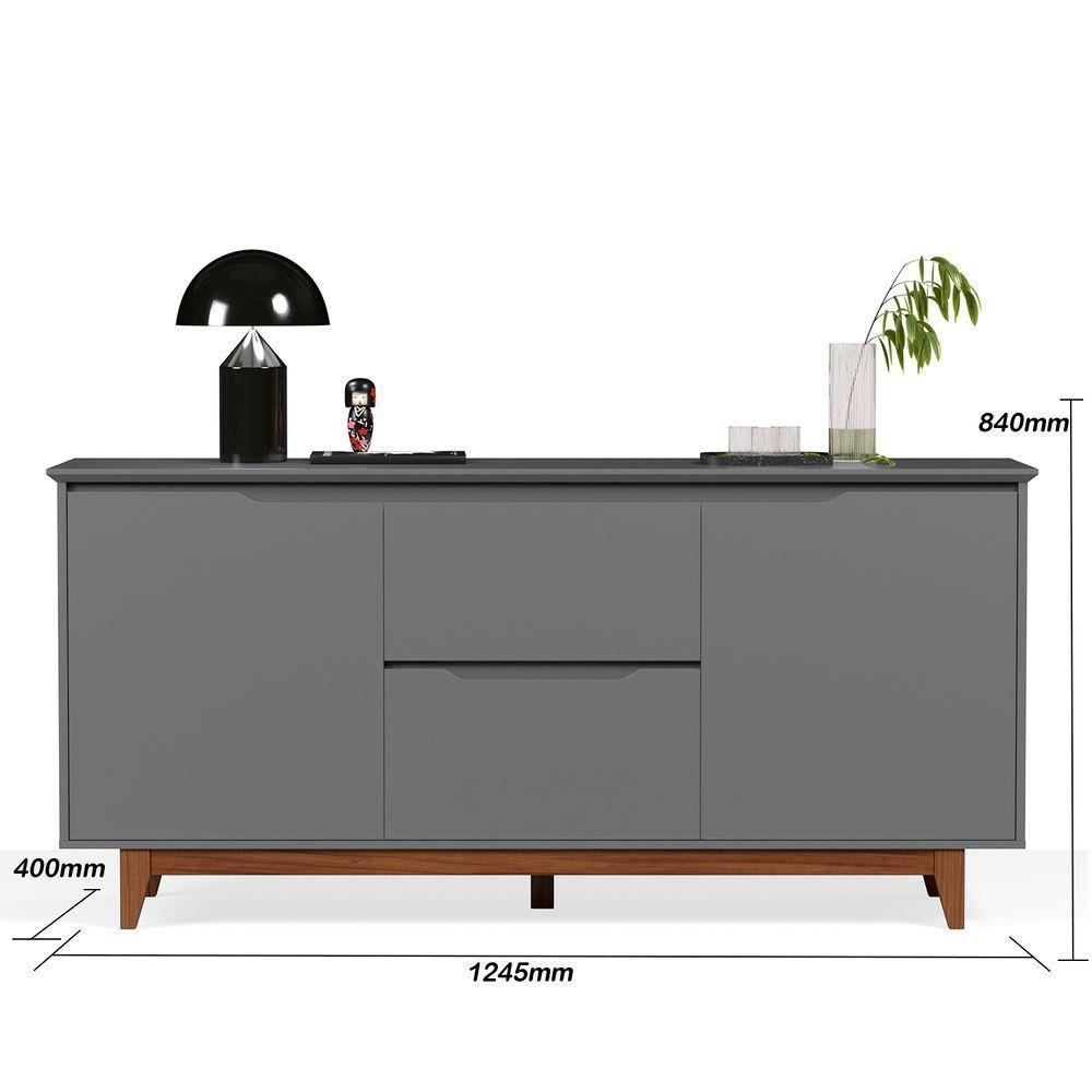 Buffet 2 Portas Flow Cinza - 8