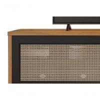 Rack Nt 1175 Com Painel Nt 1190 Preto Com Freijó - Notável - 5